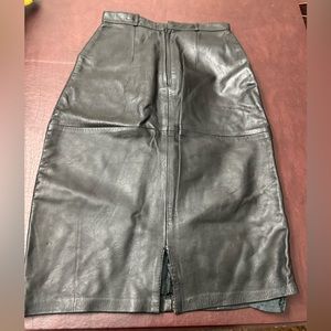 Genuine leather skirt vintage